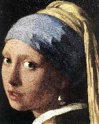 VERMEER VAN DELFT, Jan Girl with a Pearl Earring (detail) set oil painting picture wholesale